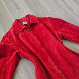 Vintage Womens Chicos Red Leather Jacket